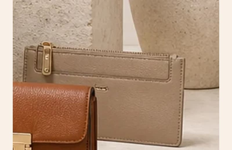 Wallets neutral color product photography for private label buyers