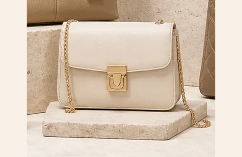 Crossbody Bags neutral color product photography for private label buyers