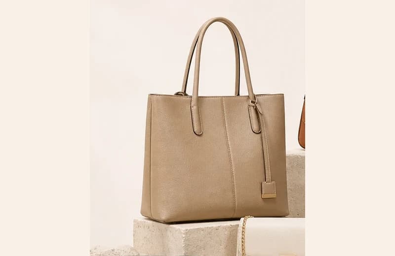 Custom Shopping Bags neutral color product photography for private label buyers
