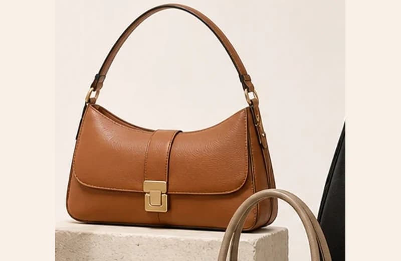 Shoulder Bags neutral color product photography for private label buyers