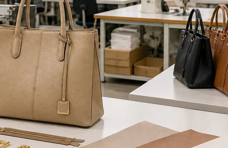 QC inspection for finished custom handbags before shipment